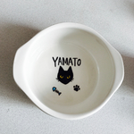 再販！オーダー★ペット似顔絵餌入れ