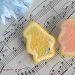 再販◆レモンスライスのペンギンのブローチ