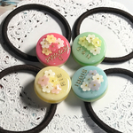 再販☆選べる4種類♪名前入り☆flowerブーケケーキのヘアゴム