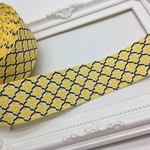 《2m分》モロッカン柄(yellow)グログランリボン(38mm)-38