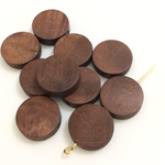  Wood Beads　mini コイン　15mm　10個