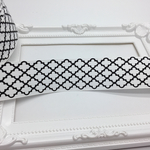 《2m分》モロッカン柄グログランリボン(40mm)-white85