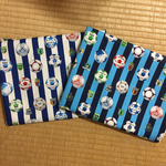 サッカー柄入園入園グッズ 青