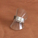 槌目模様のシンプルシルバーリング  1