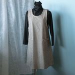 こげ茶ギンガムチェック　ふんわり・すっきりエプロンドレス92