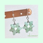 天然石グリーンアベンチュリンのピアス／イヤリング