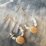 ホワイトターコイズ×シェルピアス