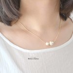 寄り添う♢コットンパールネックレス