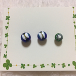 a様オーダー品  蝶のミルフィオリピアス