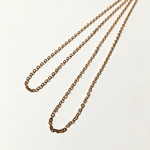 silver素材＊ピンクゴールドのチェーン【50㎝】ハンドメイド素材・資材/金具
