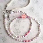 ryukanon様オーダーピンクの薔薇のパールビーズリード