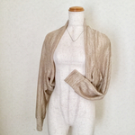 さらっとニットのボレロカーデ＊ベージュMIX