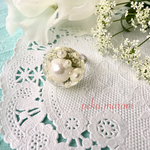  パール&パール♡押し花リング