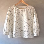 ダブルガーゼのブラウス しずく アイボリー