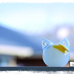 ねこのとんぼ玉【みけ_005】