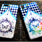 【受注生産】星屑蝶時計スマホケース