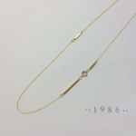 【再販】クリスタル＊ロングチェーンネック ブルー