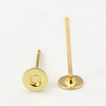 10個　ステンレス　ピアス　4㎜皿　ゴールド　ステンレス　キャッチ　鉛・カドミウムフリー　