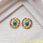 ターコイズ✰ネオン ピアス