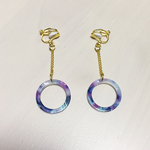 リング型べっこうのイヤリング（ピアス）