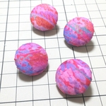 素敵色♡パープル×ピンクのくるみボタンピアス/イヤリング