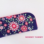 【訳あり品】L字ファスナー長財布  鮮やかなピンクの花 ＊111＊