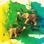 ゾウのサークルゆらゆらりピアス