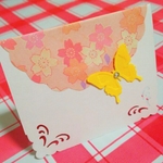 《１枚35円‼》最新作♪ラインストーン付き☆メッセージカード♪結婚式☆席札☆桜☆プレゼントに