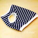 ボーダー☆タンクトップ blue×white ✧フレンチブルドッグ フレブル パグ✧