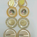 13～15ｍｍ◇10個入◇　イエロー　ペアアソート春夏ボタン