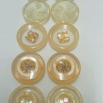 18ｍｍ◇10個入◇　イエロー　ペアアソート春夏ボタン