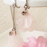 春☆ピンクの花びら風イヤリング