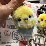 うちの子セキセイインコ  フワモコ クリップorストラップ