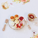 英国⚘午後のCream Teaタイム (ミニチュア・ドールハウス)