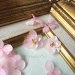 桜色♡紫陽花のイヤリング/ピアス