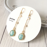 poroe【マーブルスカイブルー】ピアス、イヤリング