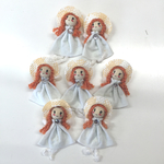 ミニお人形 麦わら帽子オフ白