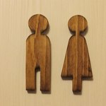 木製トイレサイン☆トイレピクト☆ダークウォルナット