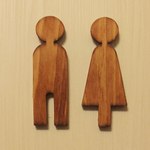 木製トイレサイン☆トイレピクト☆チェリー