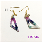 べっ甲ピアス♡キラキラストーンピアス