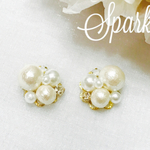 結婚式*sparkling*コットンパールとビジューのキラキラピアス/イヤリング*結婚式、デート