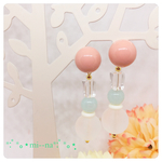 春色 クリアー大ぶりピアス