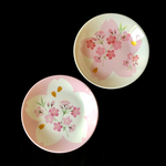 陶器の桜の銘々皿 ２枚組