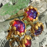 再販・ ドラゴンズブレス 牡丹の花のイヤリング