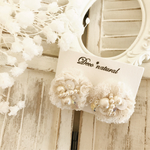 コロンとふんわりレースのイヤリング＊