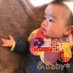 お食い初めなどの記念日に❤︎和柄ふわふわスタイ⑅