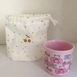 星の綿麻 / コップ入れ きらきら巾着