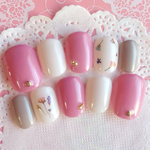 RUNA♪モーヴピンクドライフラワーネイルチップ