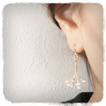 かすみ草 花束ピアス*☆:°ゴールド