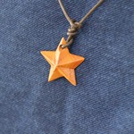 wood bright star（星のネックレス）